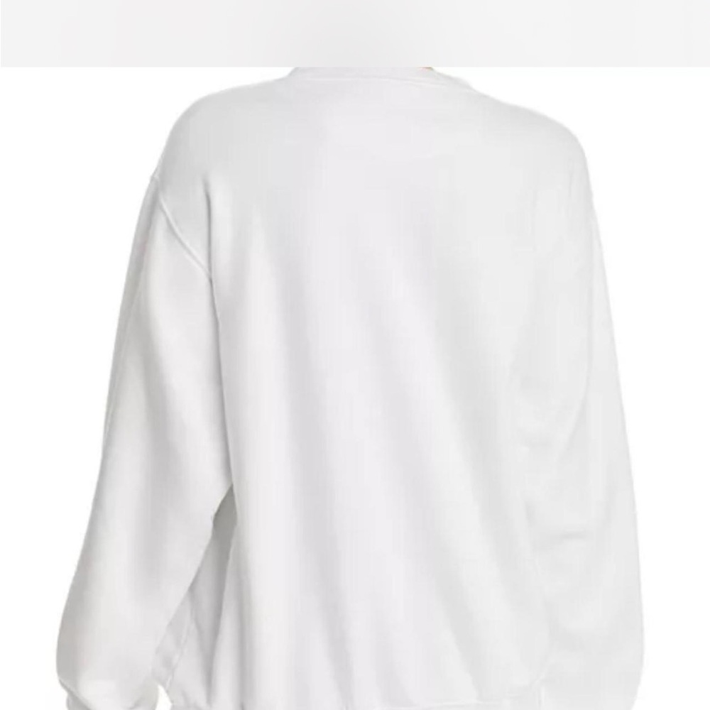 Anine Bing White Graphic Crewneck Sweatshirt with Black Print - Picture 2 of 9